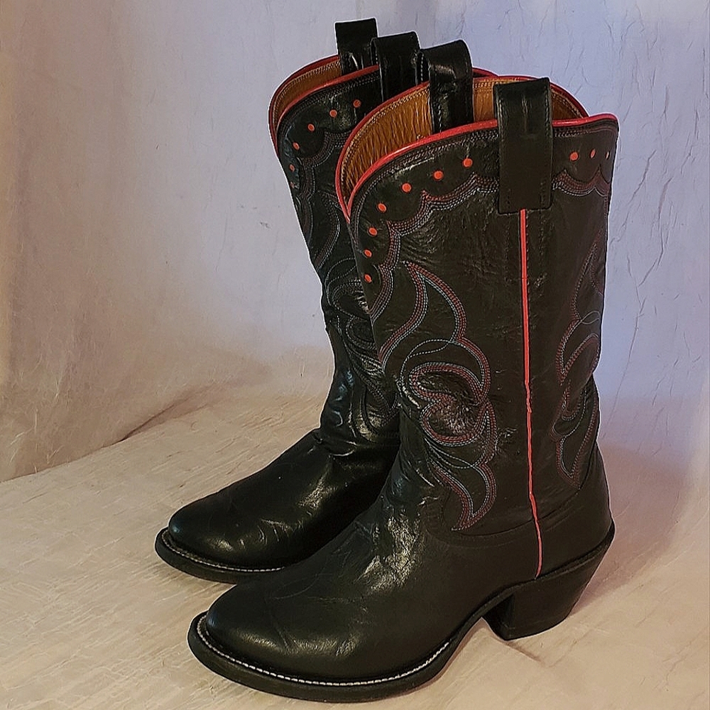 Black Butterfly Badass Cowboy Boots